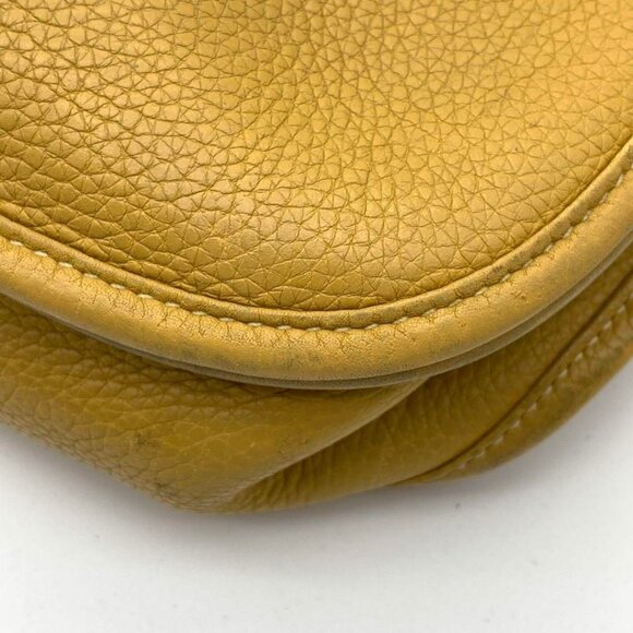 HERMES Evelyne PM I Yellow Mustard Clemence Leather Shoulder Bag Tote Purse - Picture 10 of 10